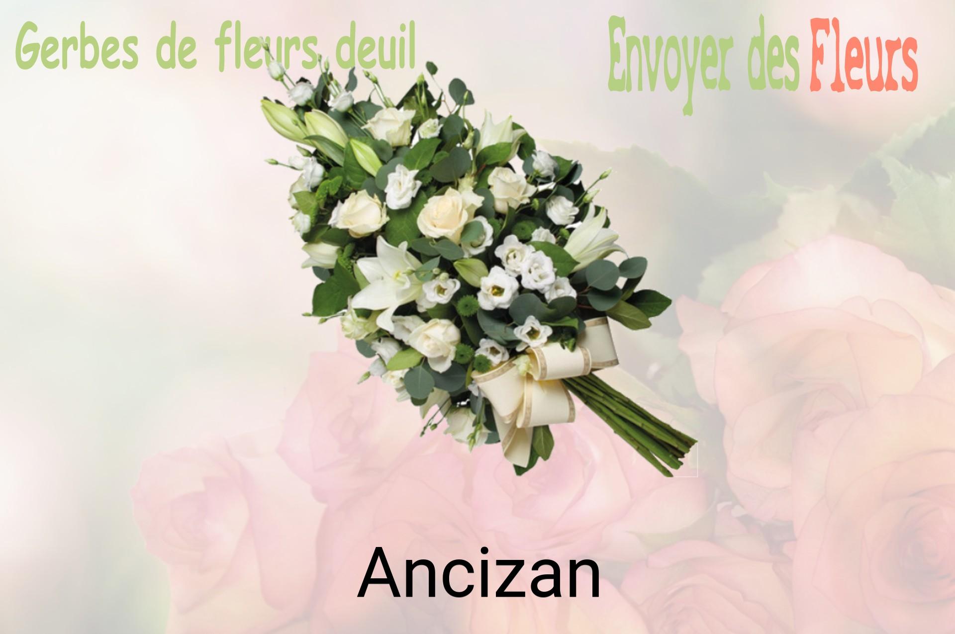 Gerbe de fleurs de deuil livrée à Ancizan